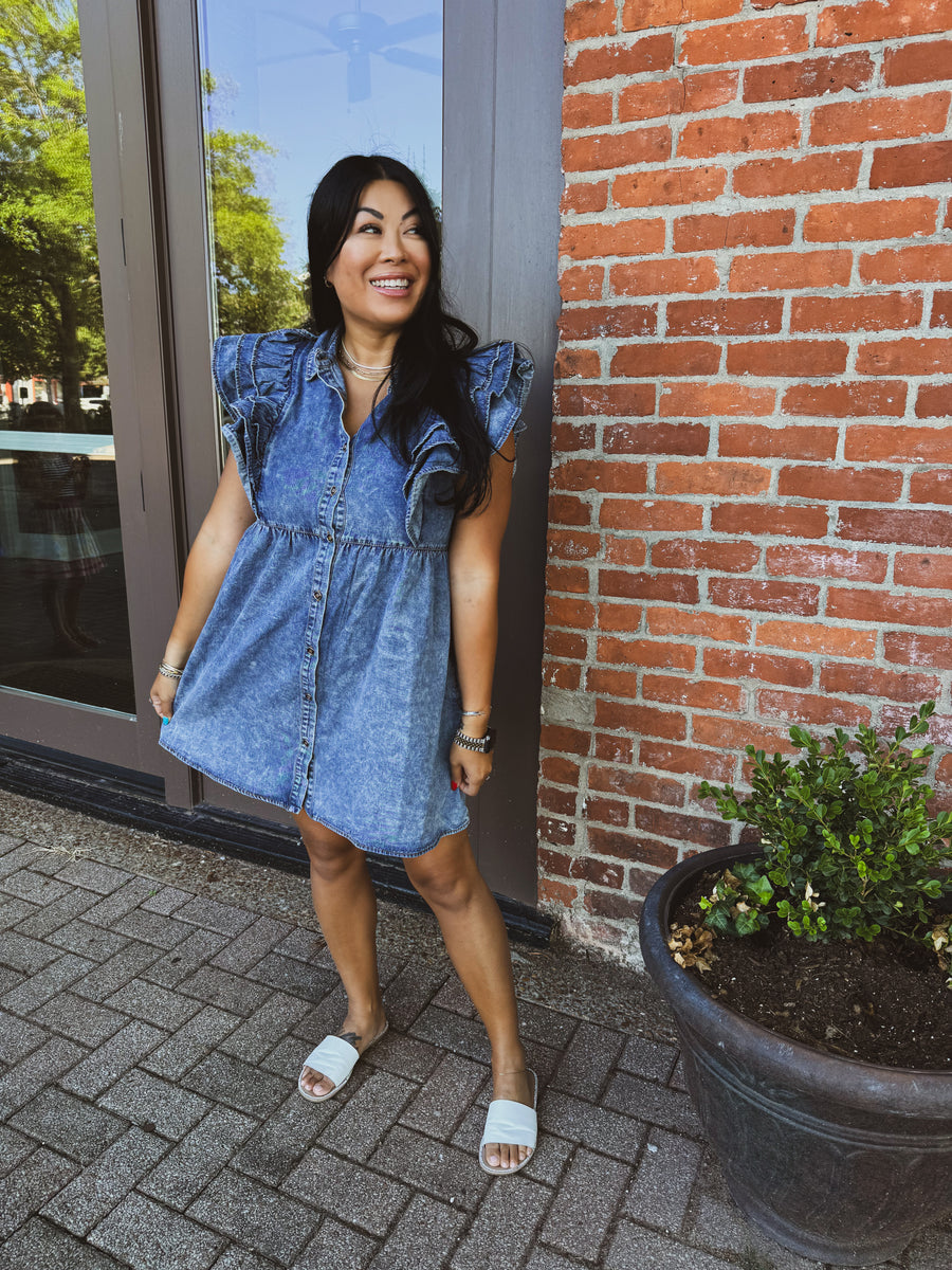 SANDY COAST DENIM DRESS – Elleigh & Claire Boutique