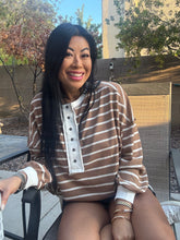 Load image into Gallery viewer, COFFEE DATE WAFFLE KNIT PULLOVER
