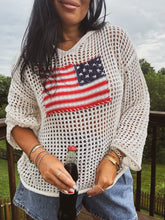 Load image into Gallery viewer, BLAKELEY FREEDOM FLAG HOODED PULLOVER