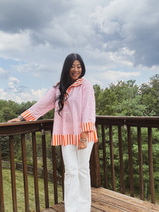 APEROL SPRITZ STRIPED TOP