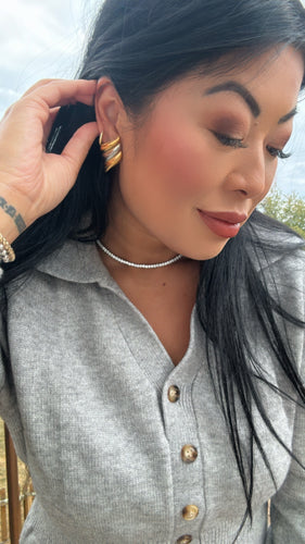 CHANSUTTPEARLS TWO TONES SARAH EARRINGS