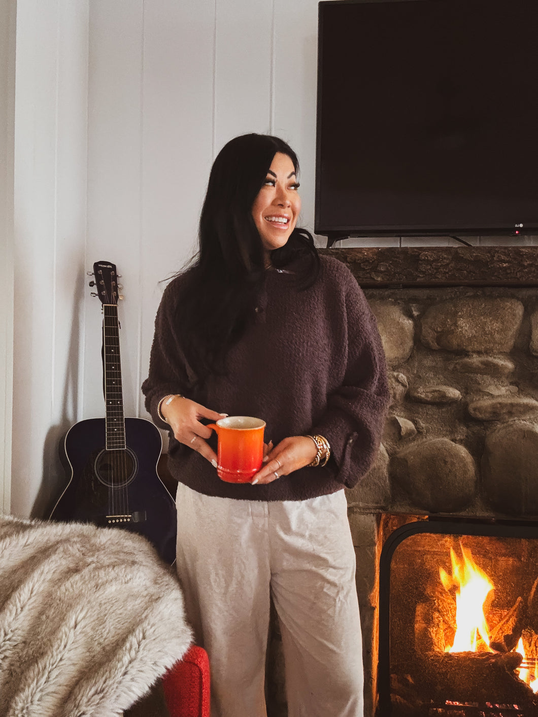 BY THE FIRE HENLEY SWEATER