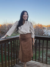 Load image into Gallery viewer, MORNING COFFEE STRIPED BLOUSE