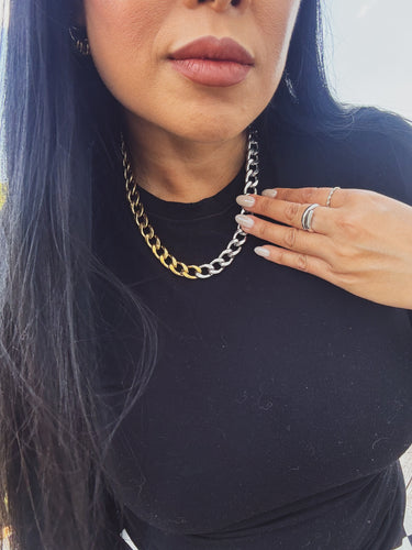 ANNA TWO TONE NECKLACE