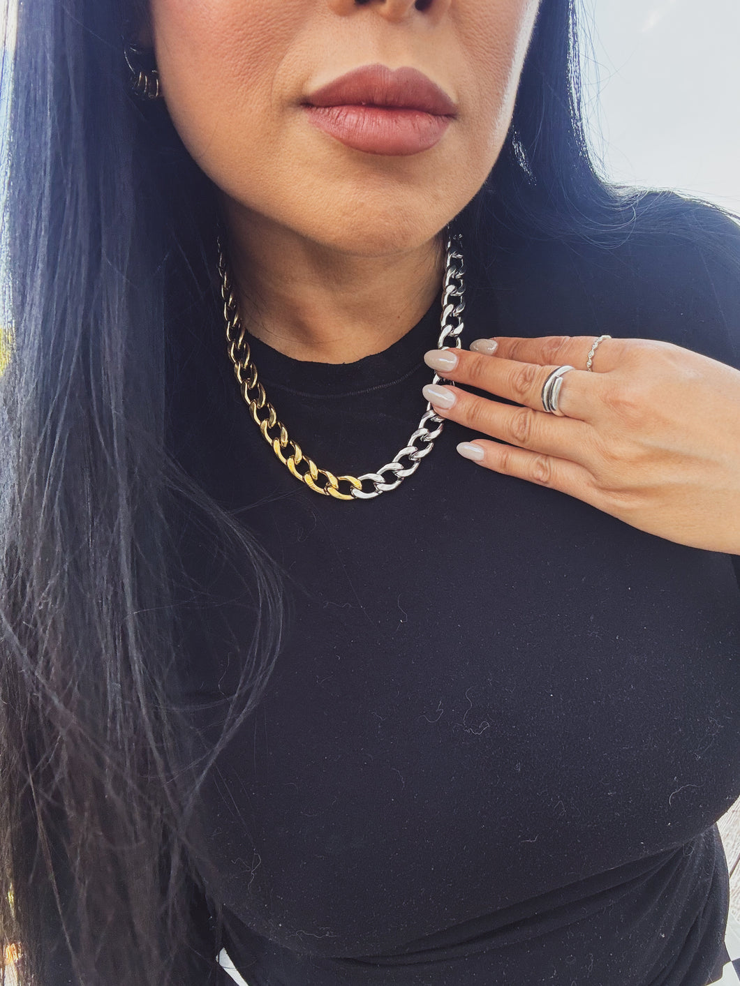 ANNA TWO TONE NECKLACE