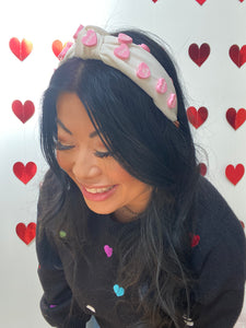 CANDY HEARTS KNOTTED HEADBAND