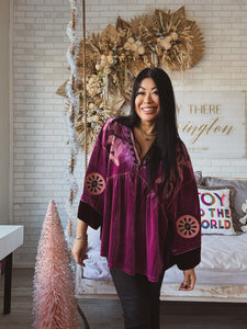 BOHEMIAN HOLIDAYS EMBROIDERED TOP