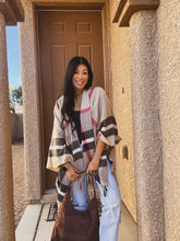 Load image into Gallery viewer, UPTOWN GIRL PLAID PONCHO