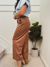 Load image into Gallery viewer, THE STRATEGY SUEDE SCALLOPED EDGE PANTS