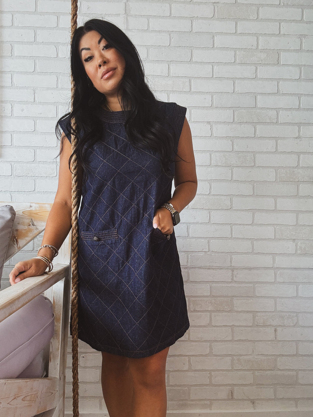 FALL MEET DENIM DRESS