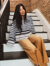 Load image into Gallery viewer, KENTUCKY BLUES STRIPE SWEATER