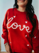 Load image into Gallery viewer, LOVE WITHOUT LIMITS TINSEL SWEATER