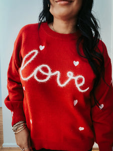 LOVE WITHOUT LIMITS TINSEL SWEATER