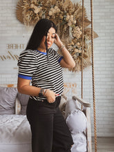 Load image into Gallery viewer, HAPPY SMILES STRIPE TOP