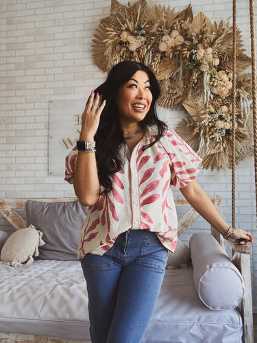 BLOOMING BEAUTY PUFF SLEEVE TOP