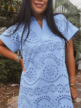 Load image into Gallery viewer, COASTAL FLAIR EYELET DRESS