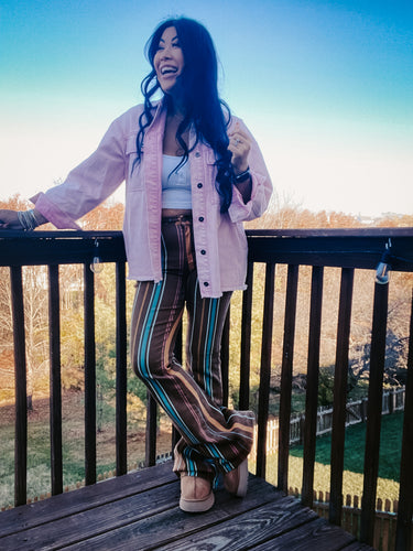 BOOGIE QUEEN STRIPED FLARES