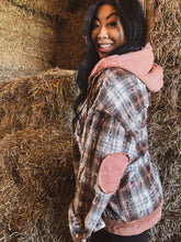 Load image into Gallery viewer, THE RANCH HAND HOODED DISTRESSED FLANNEL SHACKET