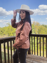 Load image into Gallery viewer, OUT ON THE RANCH SUEDE BUTTON UP