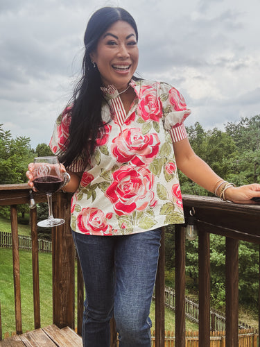 WILD BLOOMS FLORAL TOP