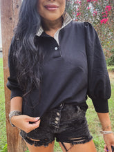 Load image into Gallery viewer, PRETTY AND PREPPY RUFFLED COLLAR TOP