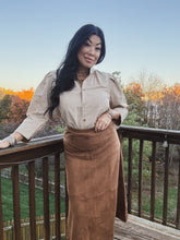 Load image into Gallery viewer, MORNING COFFEE STRIPED BLOUSE