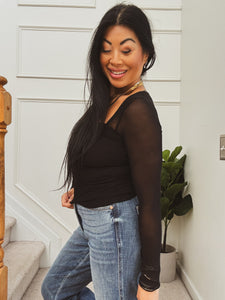 DATE NIGHT MESH TOP