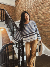 Load image into Gallery viewer, KENTUCKY BLUES STRIPE SWEATER