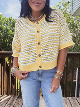 Load image into Gallery viewer, LEMONADE FIZZ OPEN KNIT CARDI