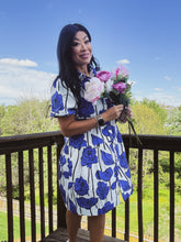Load image into Gallery viewer, BLUE BONNETS TIERED DRESS