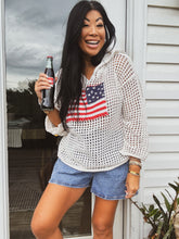 Load image into Gallery viewer, BLAKELEY FREEDOM FLAG HOODED PULLOVER