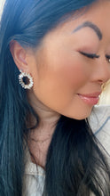 Load image into Gallery viewer, BAGUETTE CIRCLE EARRINGS