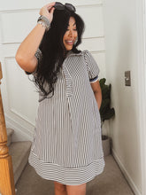 Load image into Gallery viewer, CLUBHOUSE STRIPED SHIRT DRESS