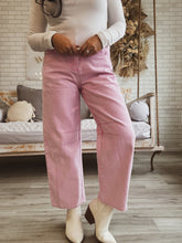 Load image into Gallery viewer, PINK PETAL BARREL CUT JEANS