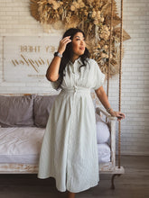 Load image into Gallery viewer, SPRING MEET STRIPED MIDI DRESS