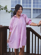 Load image into Gallery viewer, PIPER PINK PINSTRIPE DRESS