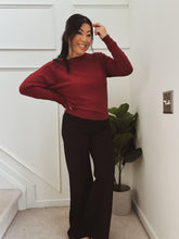 Load image into Gallery viewer, HOLLY TEXTURED SLEEVE SWEATER