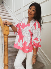Load image into Gallery viewer, PEONY BLOOM FLORAL TOP