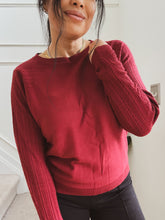 Load image into Gallery viewer, HOLLY TEXTURED SLEEVE SWEATER