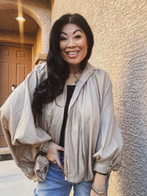 Load image into Gallery viewer, SILVIE PLEATED BOMBER JACKET