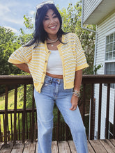 Load image into Gallery viewer, LEMONADE FIZZ OPEN KNIT CARDI