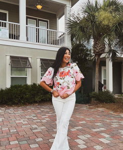 ENCHANTED GARDEN FLORAL TOP