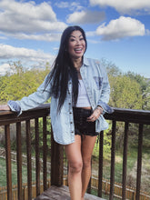 Load image into Gallery viewer, SUNDAY SLOWDOWN PAISLEY DENIM SHACKET