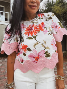 ENCHANTED GARDEN FLORAL TOP