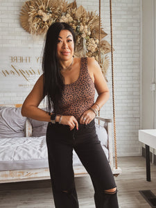 SPOTTED CHARM LEOPARD BODYSUIT