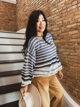 Load image into Gallery viewer, KENTUCKY BLUES STRIPE SWEATER