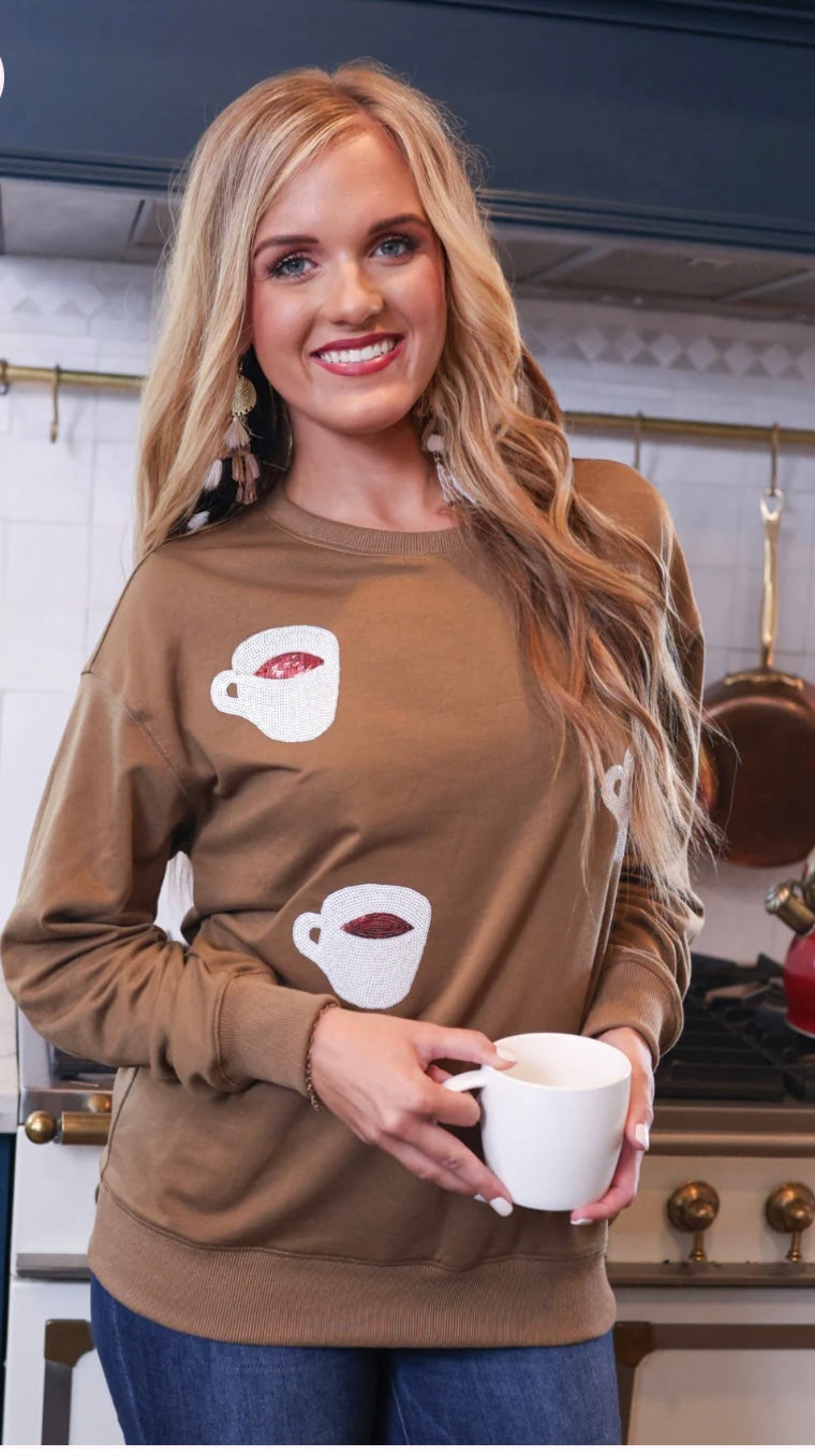 DOORBUSTER:  COFFEE TIME SWEATSHIRT