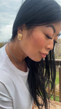 Load image into Gallery viewer, QUILTED CUSHION CUT EARRINGS