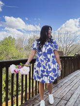 Load image into Gallery viewer, BLUE BONNETS TIERED DRESS