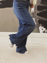 Load image into Gallery viewer, PAISLEY CHEW HEM WIDE LEG JEANS